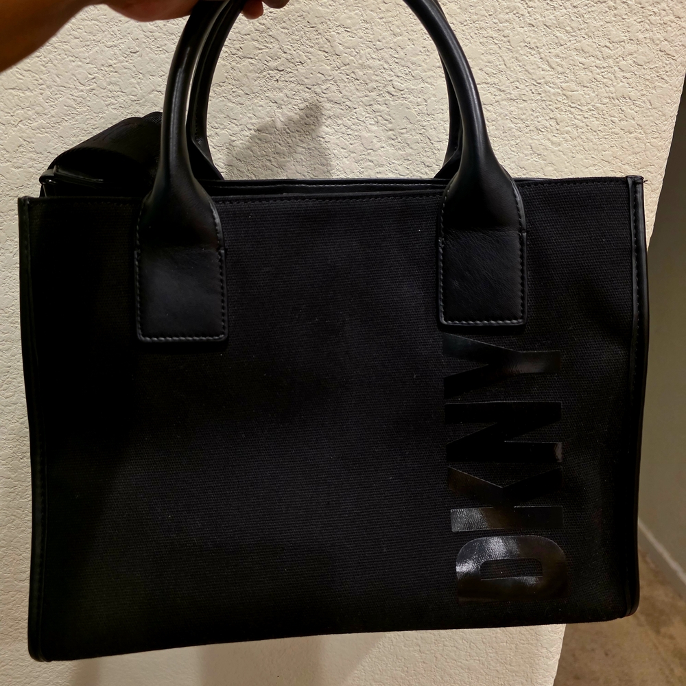 DKNY Black Leather Handle Tote